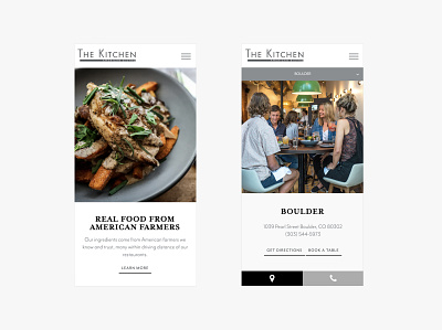 The Kitchen Web Design contemporary food minimal modern restaurant restaurant website web design website
