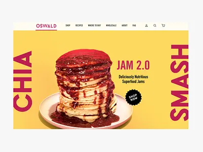 Chia Smash Web Design bold colorblocking colorful food health modern responsive web design