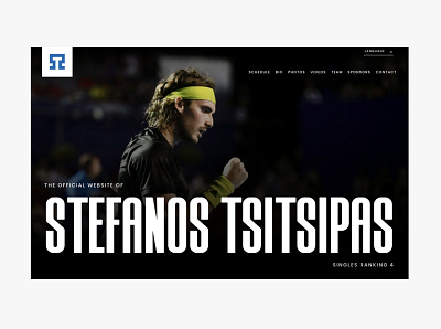 Stefanos Tsitsipas Web Design & Development athlete black responsive sports tennis ui ux web design wordpress