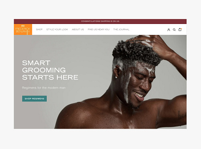 Frederick Benjamin Web Design & Development black owned business graphic design hair care mens grooming online shop shopify ui web design