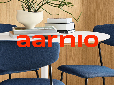 Aarnio Brand Frame ad branding bright contemporary furniture logo mid century modern modern red typographic wordmark