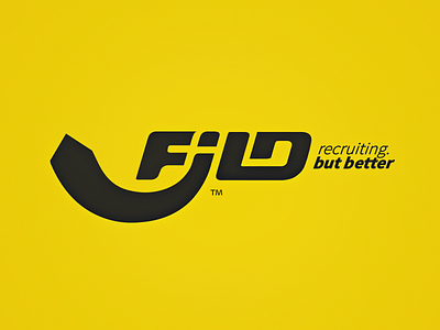 Fild logo recruit tie typography yellow