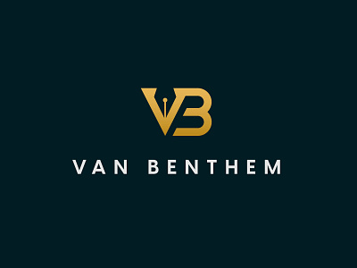 Van Benthem draw tool letter b letter v lettermark luxury pen tool vb