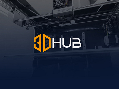 3D Hub 3d logo branding design illustration lettermark logo minimal minimalist number 3 typography ui wordmark
