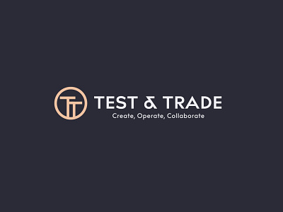 Test & Trade branding design letter t lettermark logo minimal minimalist tt logo typography wordmark