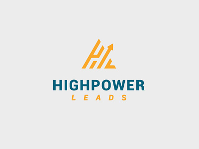 Highpower Leads arrow branding hl logo letter h letter l lettermark logo minimal minimalist trading typography wordmark