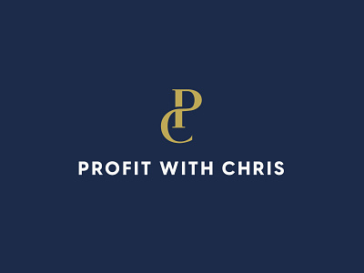 Profit with Chris branding cp design lettermark logo luxury minimal minimalist pc typography wordmark