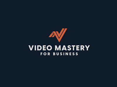 Video Mastery branding design illustration letter v lettermark logo minimal minimalist typography v and m video logo vm logo wordmark