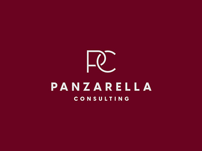 Panzarella Consulting branding design illustration lettermark logo minimal minimalist pc typography ui wordmark
