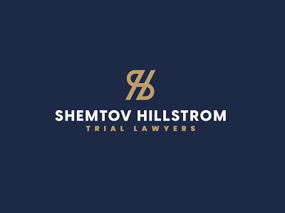 S. Hillstrom Logo branding illustration lawyers lettermark logo minimal minimalist typography wordmark