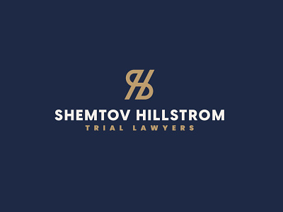 S. Hillstrom Logo branding illustration lawyers lettermark logo minimal minimalist typography wordmark