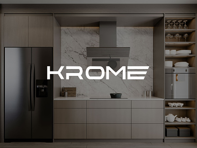 KROME Logo branding design illustration kitchen lettermark logo minimal minimalist typography ui wordmark