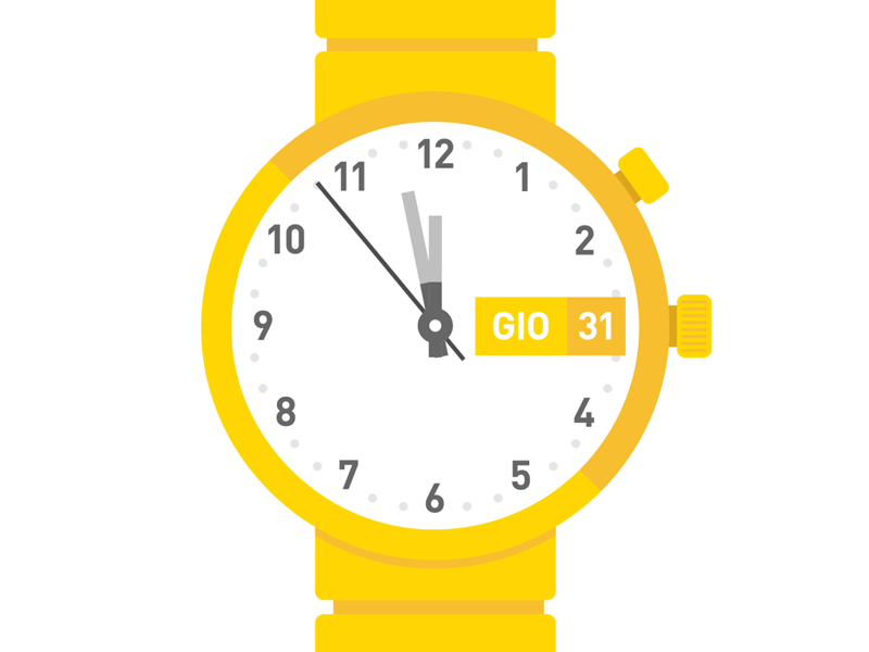 Yellow Watch date hours new years eve time watch yellow