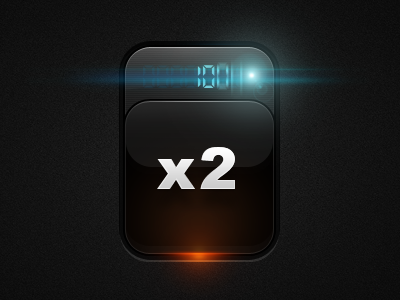 Single button calculator button calculator device icon interactive single stream x2