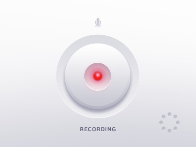 Recording button mic rec record