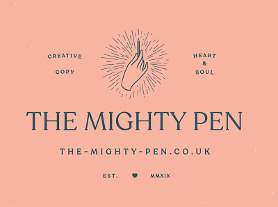 The Mighty Pen copywriting graham pilling hand logo logo design magic mighty