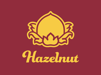 Hazelnut army of cats branding crest elegant graham pilling hazelnut leafy logo nut