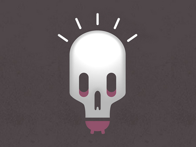 Ride the Lighting bulb light lightbulb skull