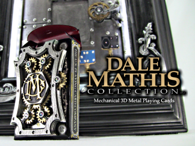 3D Metal & Mechanical Playing Cards. dale mathis dice gears industrial design kinetic novelty playing cards steampunk