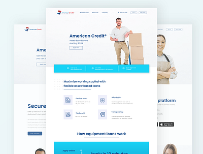american credit platform american credit creditcard landingpage loan loan app project uidesign webdesign