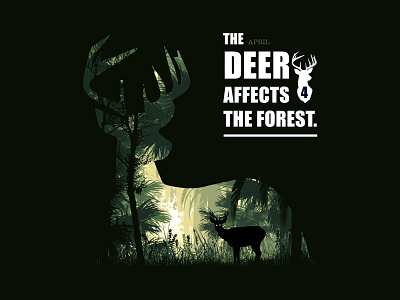 Deer design illustration ps scene scenes