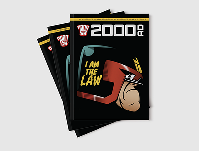 2000AD Cover action comic cover dredd judge robocop