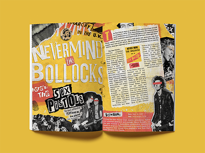 Sex Pistols Magazine Spread design layout magazine music pistols punk rotten sex sid vicious
