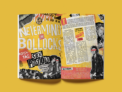 Sex Pistols Magazine Spread design layout magazine music pistols punk rotten sex sid vicious