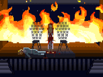 Carrie Dribbble 8bit carrie film pixel pixelplays