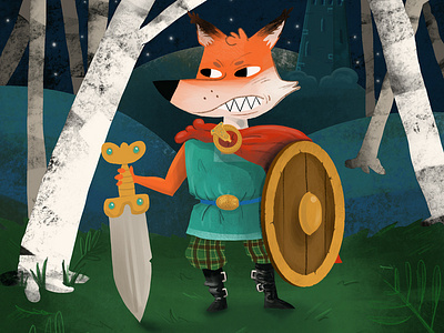 Ruairi the Fox celtic character fox foxy illustration irish