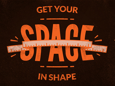 Workout illustration texture typography