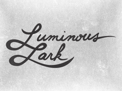 Luminous Lark hand drawn script typography