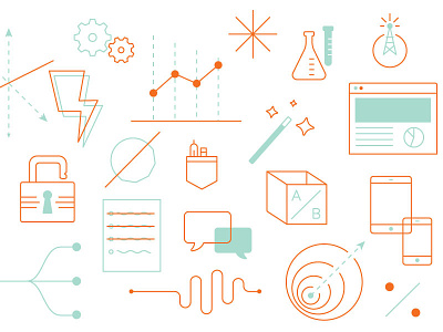 Little Science. Little Magic. icons illustration magic science