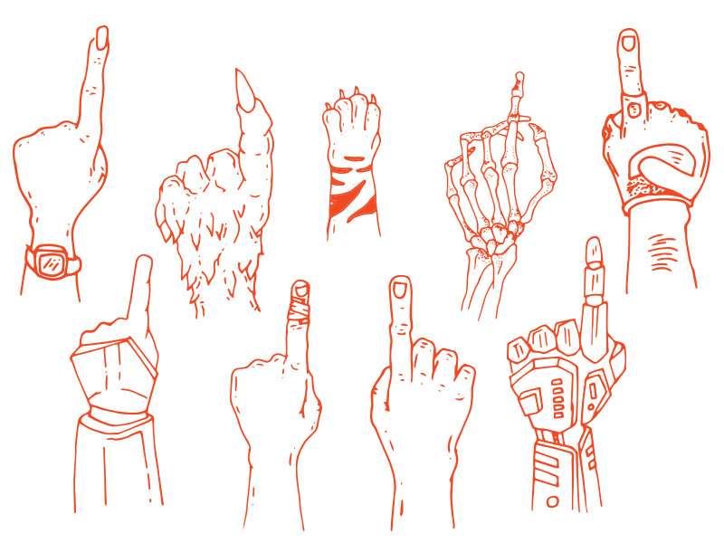 Paws fingernail pointing illustration hands cat