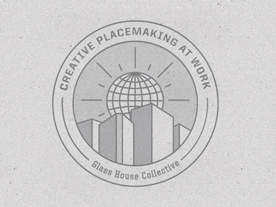 Creative Placemaking at Work badge circle grey icon texture