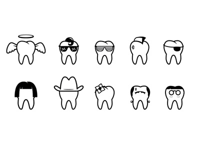 Teeth Personas characters illustration teeth