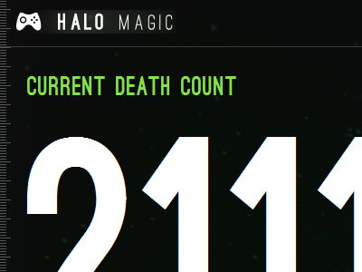 Halo Magic Death Count dark halo magic ostrich sans sans serif space uppercase