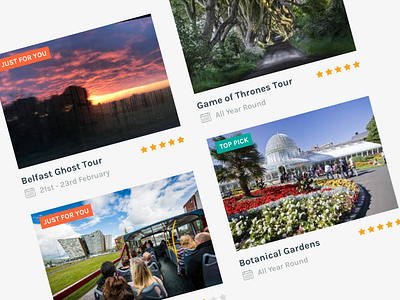 Tiny Tours UI belfast interface northern ireland reviews tours ui