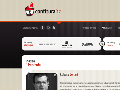 Confitura website conference team web design website