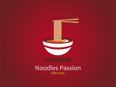 Noodles Passion Logo brand design digital food graphic graphic design illustrator logo