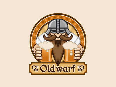 Oldwarf Beer Label design graphic illustrator label vector