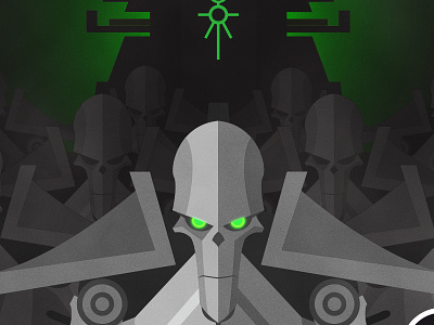 Necrons - The Dark Moon Poster design graphic graphic design logo necrons photohop poster warhammer