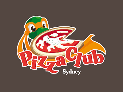 Pizza Club Sydney design graphic illustrator label vector