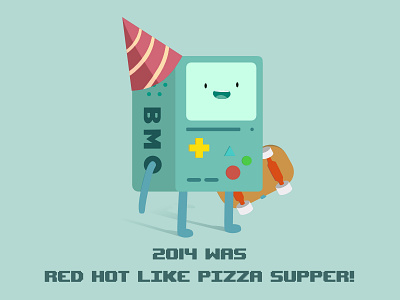 2014 Was Red Hot adventure time affinity designer beemo bmo new years new years eve skate board