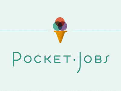 Pocket.Jobs Identity circles green ice cream logo pocket.jobs venn diagram