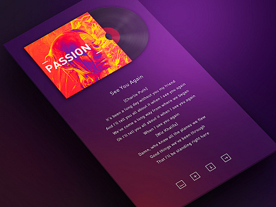 Player app music player purple ui