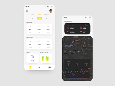 Fitness tracker App design mobile ui mobileapp ui uidesign uiux