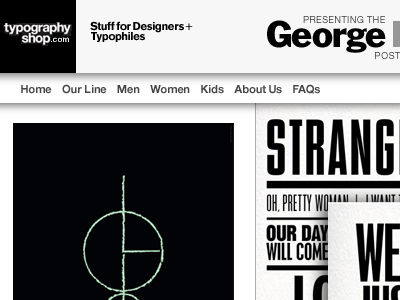 George Lois Massimo Vignelli Homepage for Typography Shop e-commerce massimo vignelli typography typographyshop web design