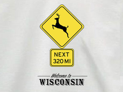 Deer Crossing t-shirt type treatment