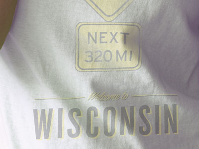 Deer Crossing Next 320 Miles masking t shirt typography wisconsin